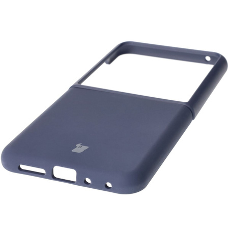 Silikonowe etui Bizon Soft Case do Motorola Razr 50 Ultra, ciemnoniebieskie