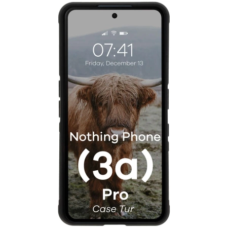 Pancerne etui Bizon Case Tur do Nothing Phone (3a) Pro, czarne