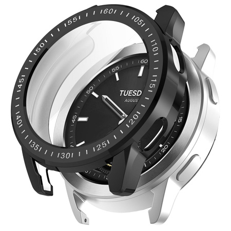 Etui Bizon Case Watch Felipe do Xiaomi Watch S3 47 mm, czarne