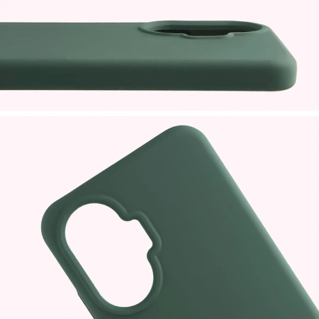 Silikonowe etui Bizon Soft Case do Xiaomi POCO F7, ciemnozielone
