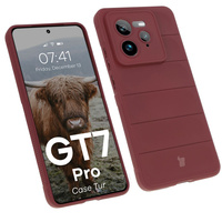 Pancerne etui Bizon Case Tur do Realme GT 7 Pro, burgundowe