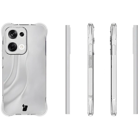 Elastyczne etui + 2x szkło hartowane Bizon Case Clear Pack do Oppo Reno13