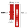 Pasek silikonowy do smartwatcha, Bizon Strap Watch Silicone Pro T, Quick Release 20 mm, czerwony