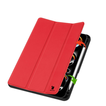 Etui Bizon Case Tab Lizard do iPad Pro 11" 2025 / 2024, czerwone