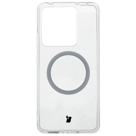 Etui z pierścieniem magnetycznym Bizon Case CrystalO do Realme GT 7 / 7T, przezroczyste