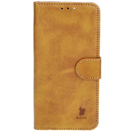 Etui z klapką Bizon Case Pocket do iPhone 14, brązowe