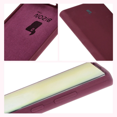 Silikonowe etui Bizon Soft Case do Galaxy S23 Ultra, ciemnofioletowe