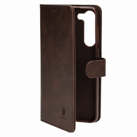 Etui Bizon Case Wallet do Samsung Galaxy S23 Plus, ciemnobrązowe