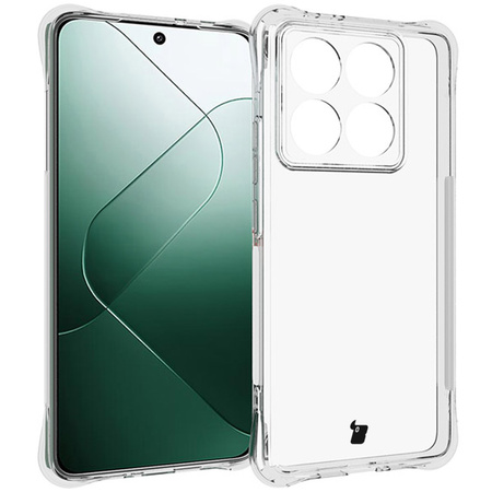 Etui + 2x szkło Bizon Case Clear Pack do Xiaomi 14T Pro, przezroczyste