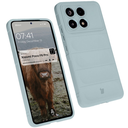 Pancerne etui Bizon Case Tur do Xiaomi Poco F6 Pro, jasnoniebieskie