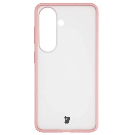 Etui Bizon Case Angelo do Galaxy S26, półprzezroczyste z jasnoróżową ramką
