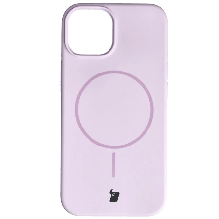 Silikonowe etui z pierścieniem magnetycznym Bizon Soft Case Magnetic do iPhone 14/13, jasnofioletowe