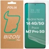Folia hydrożelowa na ekran Bizon Glass Hydrogel Front do Xiaomi Redmi Note 14 4G / 14 5G / POCO M7 Pro 5G, 1 sztuka