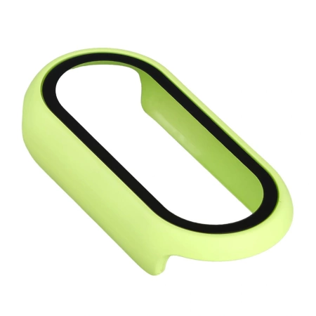 Etui ze szkłem do zegarka Bizon Case Watch Adamo do Xiaomi Smart Band 10, jasnozielone