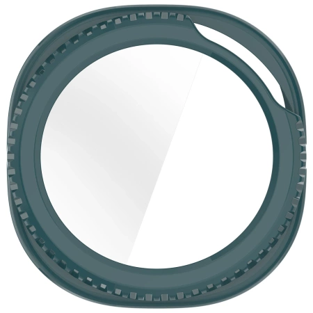 Etui ze szkłem do zegarka Bizon Case Watch Adamo do Samsung Galaxy Watch 8 Classic 46 mm, zielone