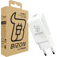 Ładowarka sieciowa Bizon Charger VT-36B, 45 W, 2x USB-C PD, QC 4.0, GAN3, biała