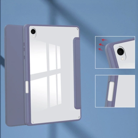 Etui z klapką Bizon Case Tab Clear Matt do Galaxy Tab S11, lawendowe