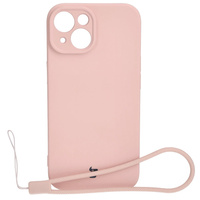 Etui Bizon Case Silicone do iPhone 15, jasnoróżowe