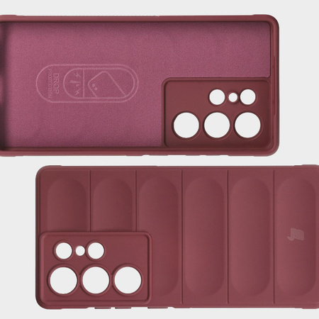Pancerne etui Bizon Case Tur do Galaxy S25 Ultra, burgundowe