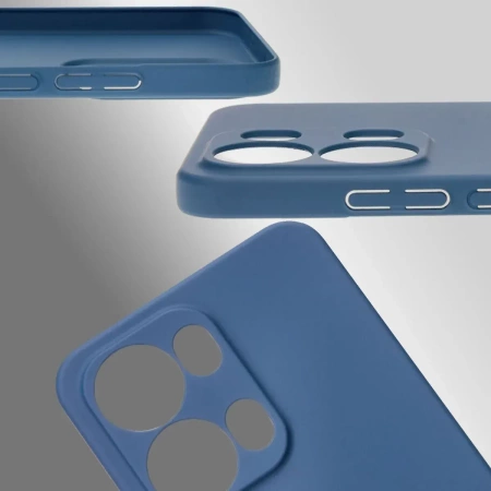 Etui Bizon Case Łupka do Oppo Reno13 Pro, niebieskie