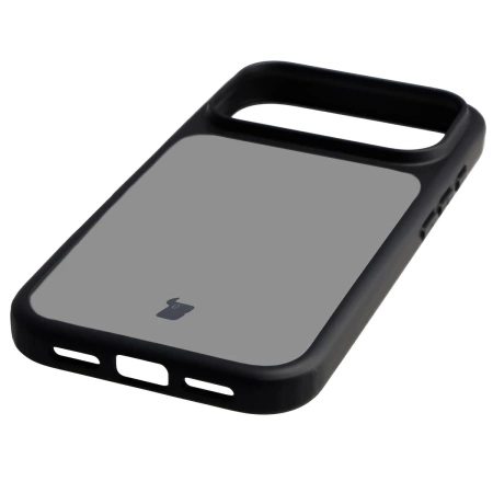 Etui Bizon Case Angelo do iPhone 17 Pro, przydymione z czarną ramką