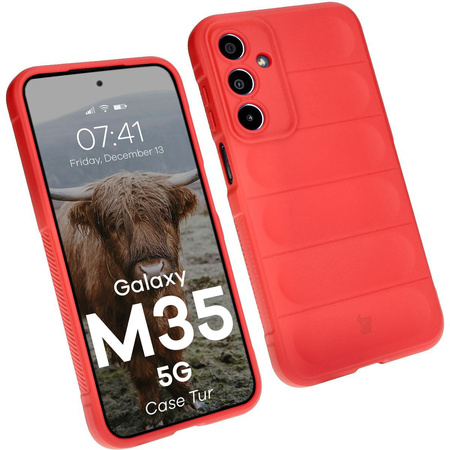 Pancerne etui Bizon Case Tur do Galaxy M35 5G, czerwone