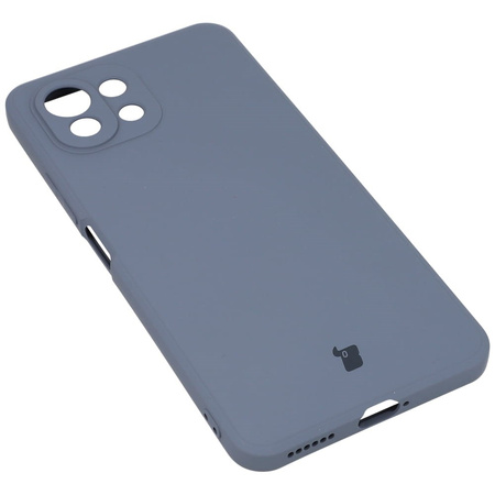 Etui Bizon Case Silicone do Xiaomi Mi 11 Lite / 5G / 5G NE, szare