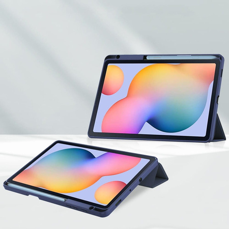 Etui Bizon Case Tab Clear Matt do Samsung Galaxy Tab S6 Lite 2024/2022/2020, granatowe