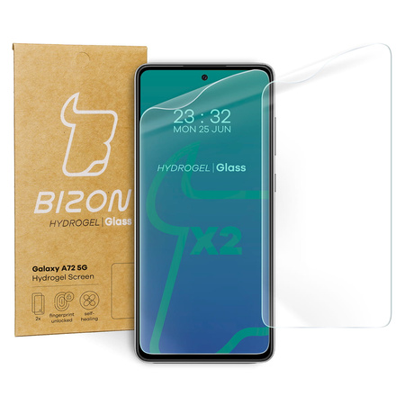 Folia hydrożelowa na ekran Bizon Glass Hydrogel, Galaxy A72, 2 sztuki