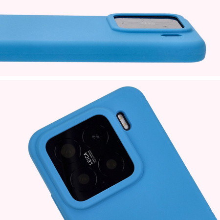 Silikonowe etui Bizon Soft Case do Xiaomi 15, niebieskie