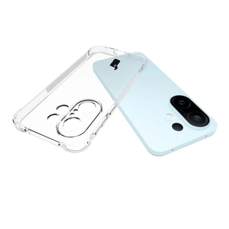 Elastyczne etui + 2x folia na ekran Bizon Case Clear Pack do Vivo X200 FE