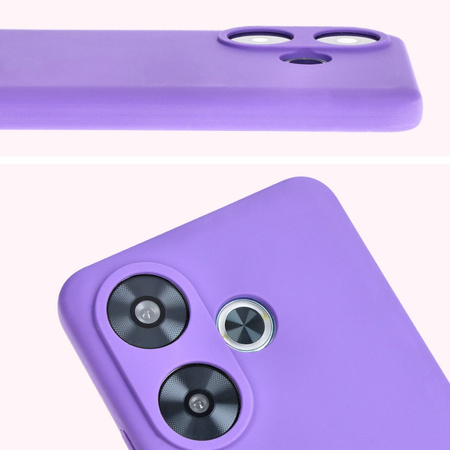 Silikonowe etui Bizon Soft Case do Xiaomi Poco F6, fioletowe