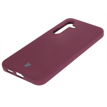 Silikonowe etui Bizon Soft Case do Galaxy S24, ciemnofioletowe