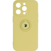 Etui Bizon Case Silicone Ring Sq do iPhone 14 Pro, żółte