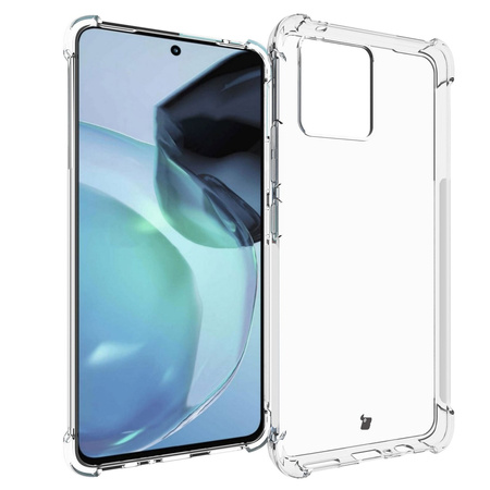 Etui + 2x folia Bizon Case Clear Pack do Motorola Moto G72, przezroczyste