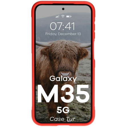 Pancerne etui Bizon Case Tur do Galaxy M35 5G, czerwone