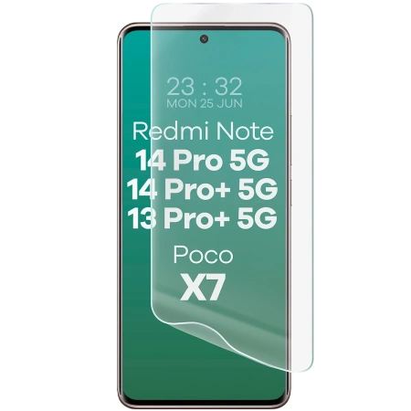 Folia hydrożelowa na ekran Bizon Glass Hydrogel Front do Xiaomi Redmi Note 13 Pro Plus 5G / Redmi Note 14 Pro 5G / Redmi Note 14 Pro Plus 5G / POCO X7, 1 sztuka