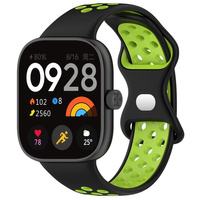 Pasek Bizon Strap Watch Octo do Xiaomi Redmi Watch 5/4 / Smart Band 9/8 Pro, czarno-zielony