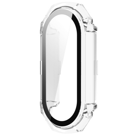 Etui Bizon Case+Glass Set do Xiaomi Mi Smart Band 8, przezroczyste