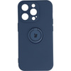 Etui Bizon Case Silicone Ring Sq do iPhone 14 Pro, granatowe