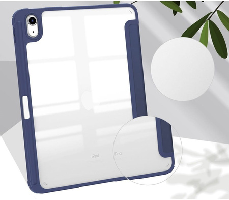 Etui Bizon Case Tab Clear Matt do Apple iPad 10 10.9 2022, granatowe