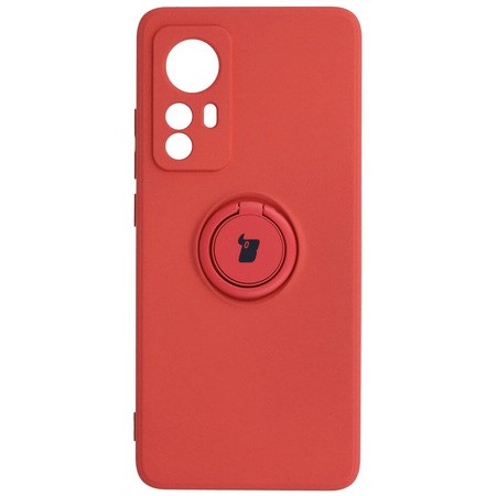 Etui Bizon Case Silicone Ring do Xiaomi 12/12x, ciemny róż