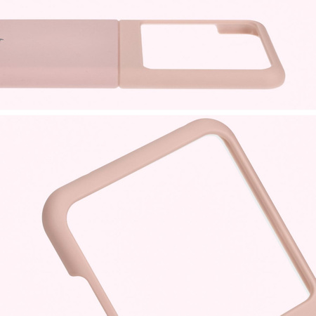 Silikonowe etui Bizon Soft Case do Motorola Razr 50, jasnoróżowe