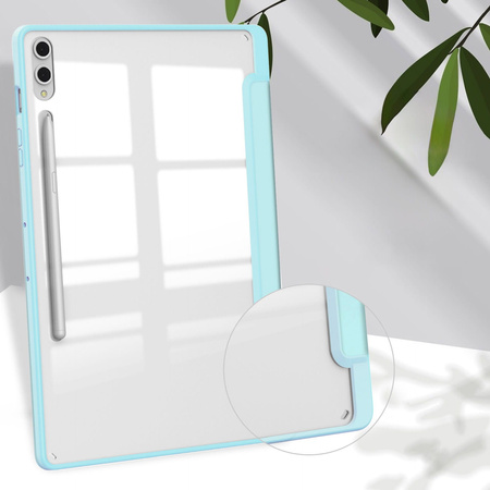 Etui Bizon Case Tab Clear Matt do Samsung Galaxy Tab S10 Plus / S9 Plus, błękitne