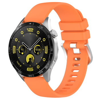 Pasek silikonowy do smartwatcha, Bizon Strap Watch Silicone Pro T, Quick Release 18 mm, pomarańczowy