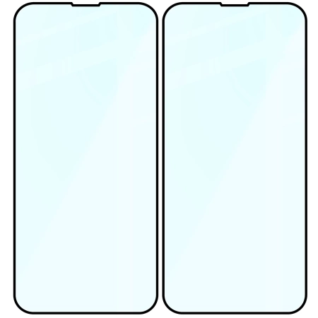 Szkło hartowane Bizon Glass Edge Duo do iPhone 13 Pro Max, czarna ramka, 2 sztuki