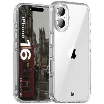 Etui Bizon Case Halo do iPhone 16, przezroczyste