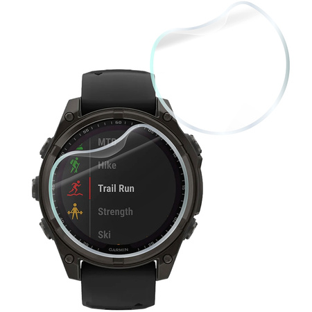 Folia hydrożelowa na ekran Bizon Glass Watch Hydrogel Duo do Garmin Fenix 8 Solar 47 mm, 2 sztuki