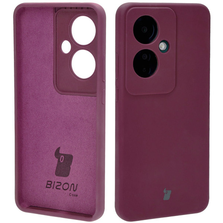 Silikonowe etui Bizon Soft Case do Oppo Reno11 F 5G, ciemnofioletowe
