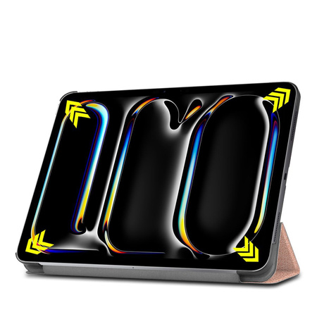 Etui Bizon Case Tab Croc do iPad Pro 11" 5 gen. 2024, różowozłote